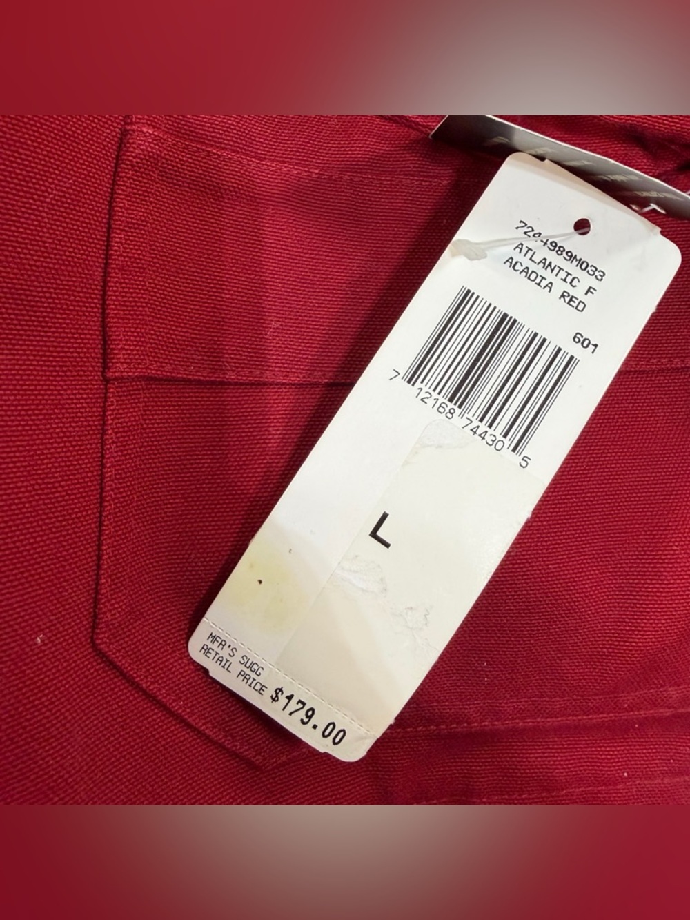 Lauren Ralph Lauren Canvas Jacket Fireman Equestrian Chore Red Womens Coat Large - Picture 10 of 11